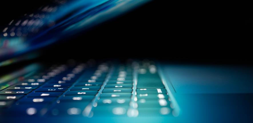 Close-up of a laptop's keyboard