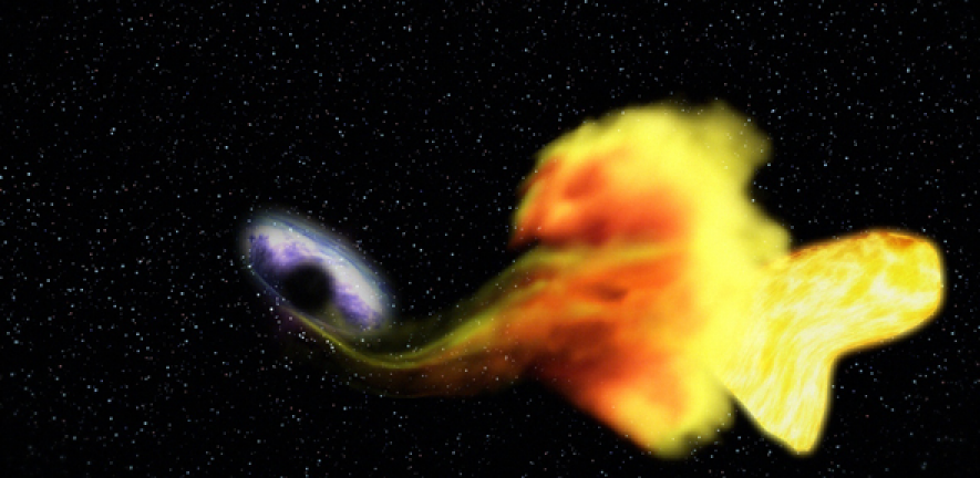  Detail from animation of a black hole devouring a star