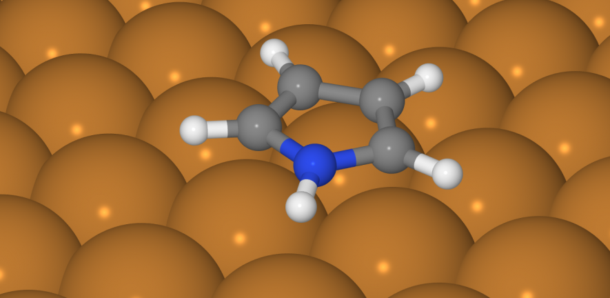 Representation of a pyrrole molecule