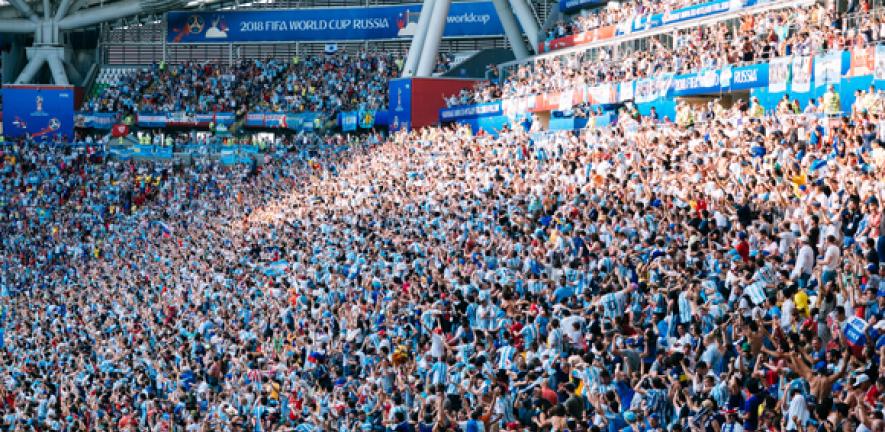 Argentina fans at the 2018 FIFA World Cup. 