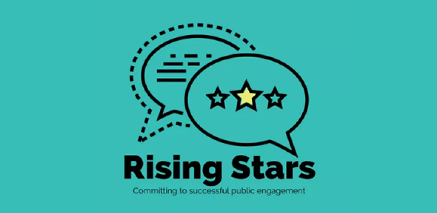 Logo for the Rising Stars course consisting of two interlocked speech bubbles