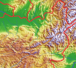 Topography of Hindu Kush.