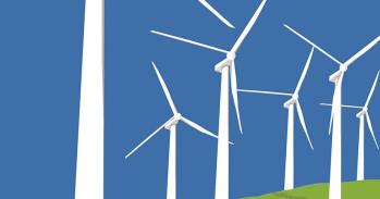 Illustration of windmills
