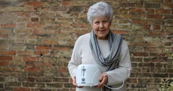 Maureen and her repaired toaster