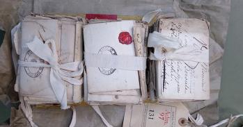 The letters before they were opened and read by Renaud Morieux at The National Archives, Kew