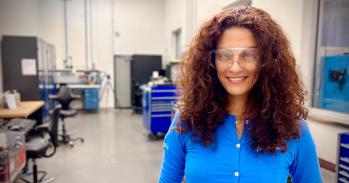 Louisa Michael in the lab at Boeing