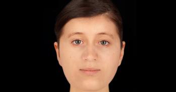Facial reconstruction of the Trumpington Cross burial woman by Hew Morrison