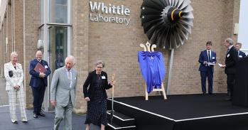 King Charles III at the groundbreaking for the New Whittle Laboratory