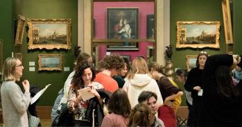 Visitors in the Fitzwilliam Museum