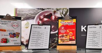 PACE labels alongside menus