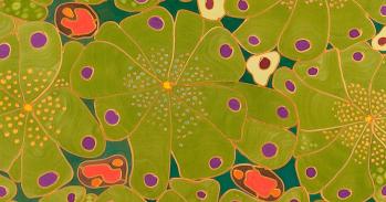 Close-up of artwork representing Acinar tissue - "The flowers of diabetes"