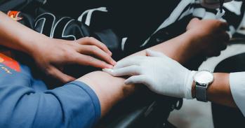 Person having a blood test