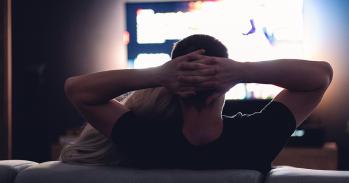 Couple watching TV