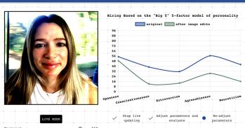 Co-author Dr Eleanor Drage testing the 'personality machine' built by Cambridge undergraduates.