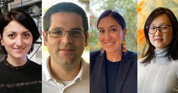 Left to right: Professor Chiara Ciccarelli, Professor Jason Miller, Professor Rosana Collepardo-Guevara, and Dr Jenny Zhang