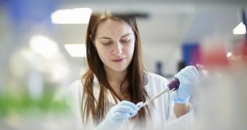 Female scientist in laboratory
