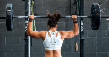 Woman lifting weights