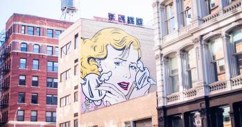 Mural in the SoHo district of New York, one of the US cities featured in the study.