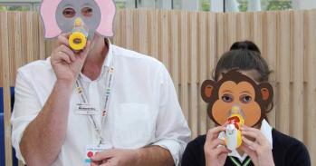 Child-friendly asthma treatment kits designed by pupils who took part in the study