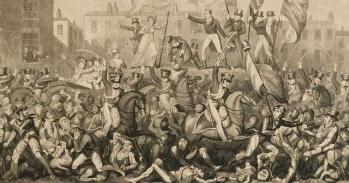 Print of The Peterloo Massacre by Richard Carlile (1819)