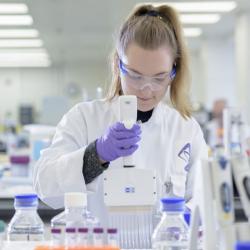 Young woman in lab