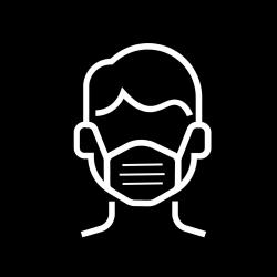 Person wearing a face mask icon