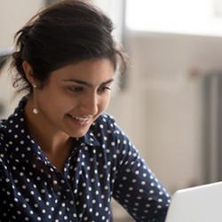 Woman and laptop