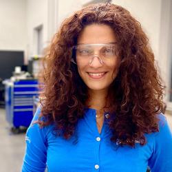 Dr Louisa Michael in the lab at Boeing