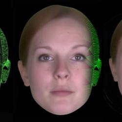 The virtual talking head, “Zoe”, uses a basic set of six simulated emotions which can then be adjusted and combined.