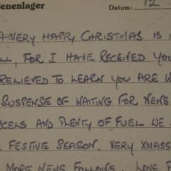 One of several letters Crook sent from his prison camp, Stalag Luft VIII-B