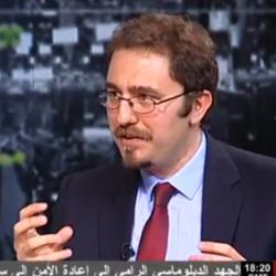 Talal Al-Mayhani discusses the Syrian crisis in an interview in "The World this Evening", a programme by BBC Arabic