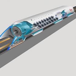 Concept art of Hyperloop inner works