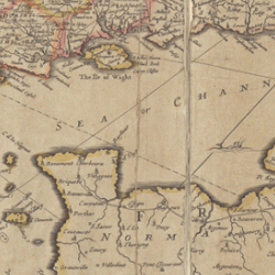 Robert Morden, A New Map of England (1673) (detail)