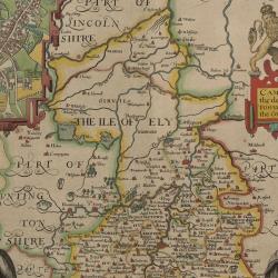 John Speed's proof map of Cambridgeshire