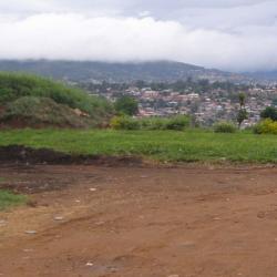 View of hills in Kigali, Rwanda.