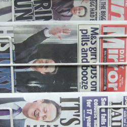 Newspapers the day after the coalition.