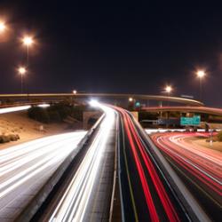 "Mini Stack" Interchange of Interstate 10, Loop 202, and State Route 51 at Night (2)