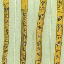 Bamboo strips of the Suan shu shu, "Writings on Reckoning"