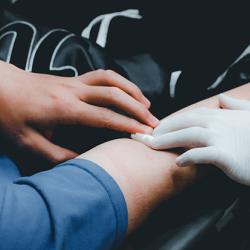 Person having a blood test