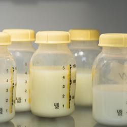 Breast milk in bottles