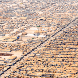 Zaatari camp for Syrian refugees in Jordan