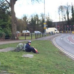 'Injured' cyclist on Trumpington Road