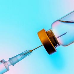 Syringe and vaccine bottle