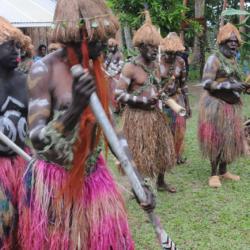 Modern-day Melanesian tribe. 