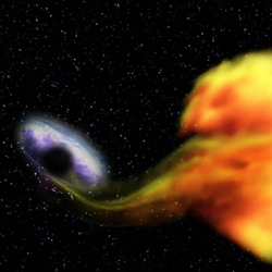  Detail from animation of a black hole devouring a star