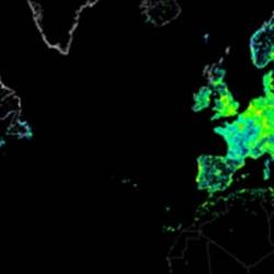 Graphic showing worldwide Internet usage