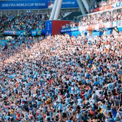 Argentina fans at the 2018 FIFA World Cup. 