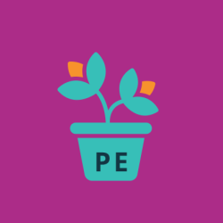 Illustration of a plant growing in a public engagement pot for the starter fund