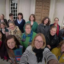 Women of Cambridge on the steps of Senate House
